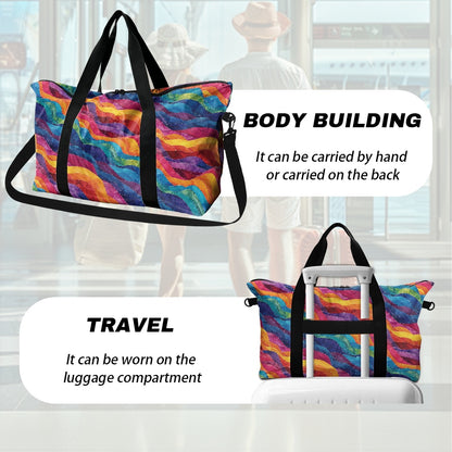 Nature-Inspired Rainbow ocean-themed Lightweight luggage