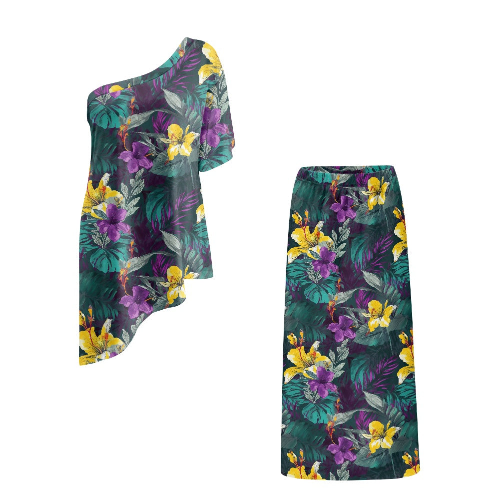 Elegant Off-Shoulder Two-Piece Dress for Women