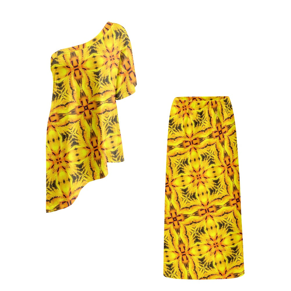 Elegant Off-Shoulder Two-Piece Dress for Women