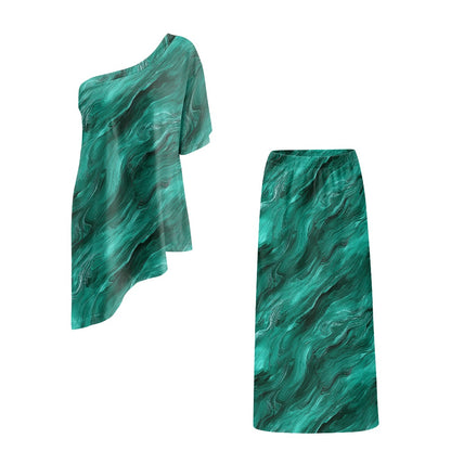 Elegant Off-Shoulder Two-Piece Dress for Women