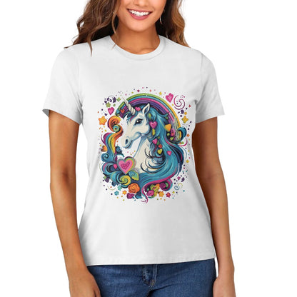 Unicorn Pure Cotton White T-Shirt – Soft, Breathable, Customizable - Unisex