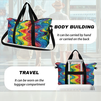 Wavy Rainbow Lightweight luggage