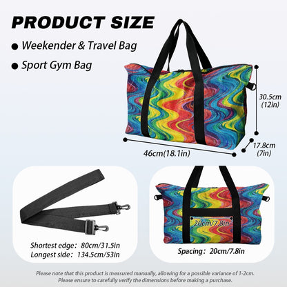 Wavy Rainbow Lightweight luggage