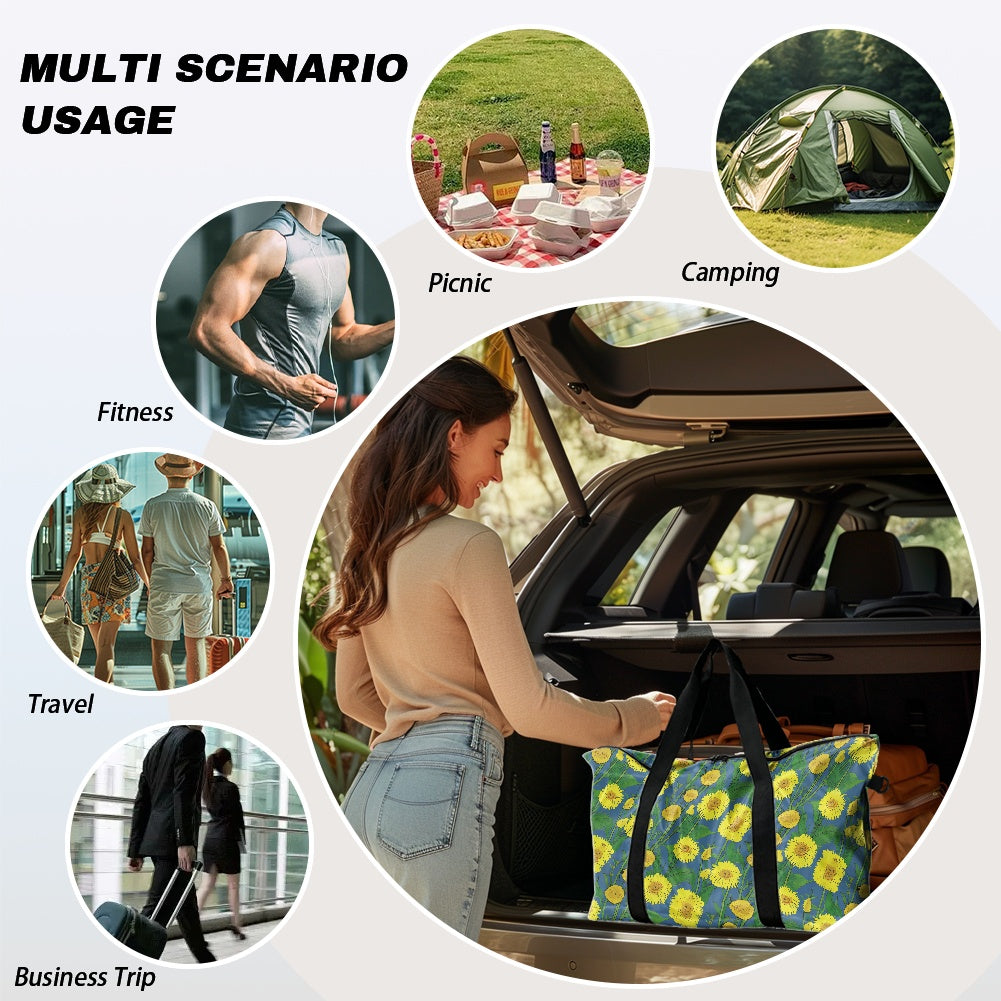 Sunflower on Green Lightweight luggage