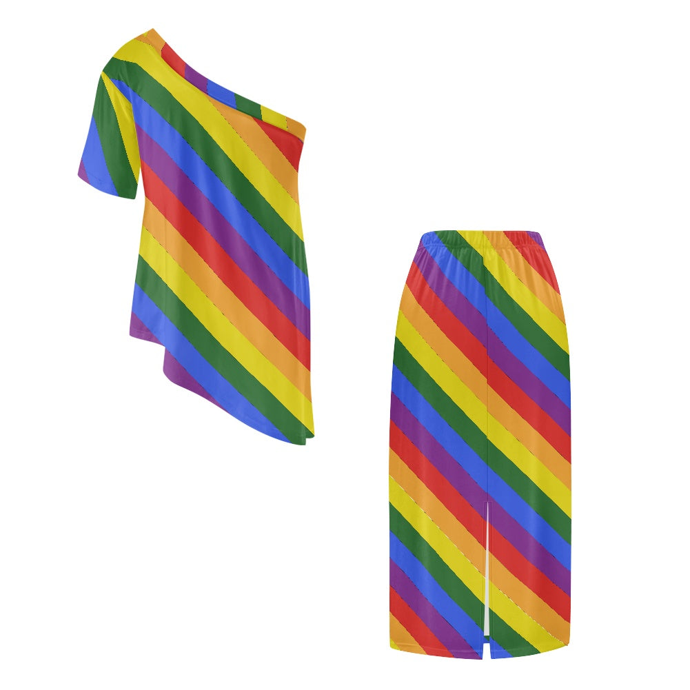 Elegant Off-Shoulder Two-Piece Dress for Women