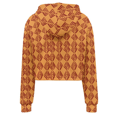 Women's midriff-baring sweatshirt - Mudcloth African