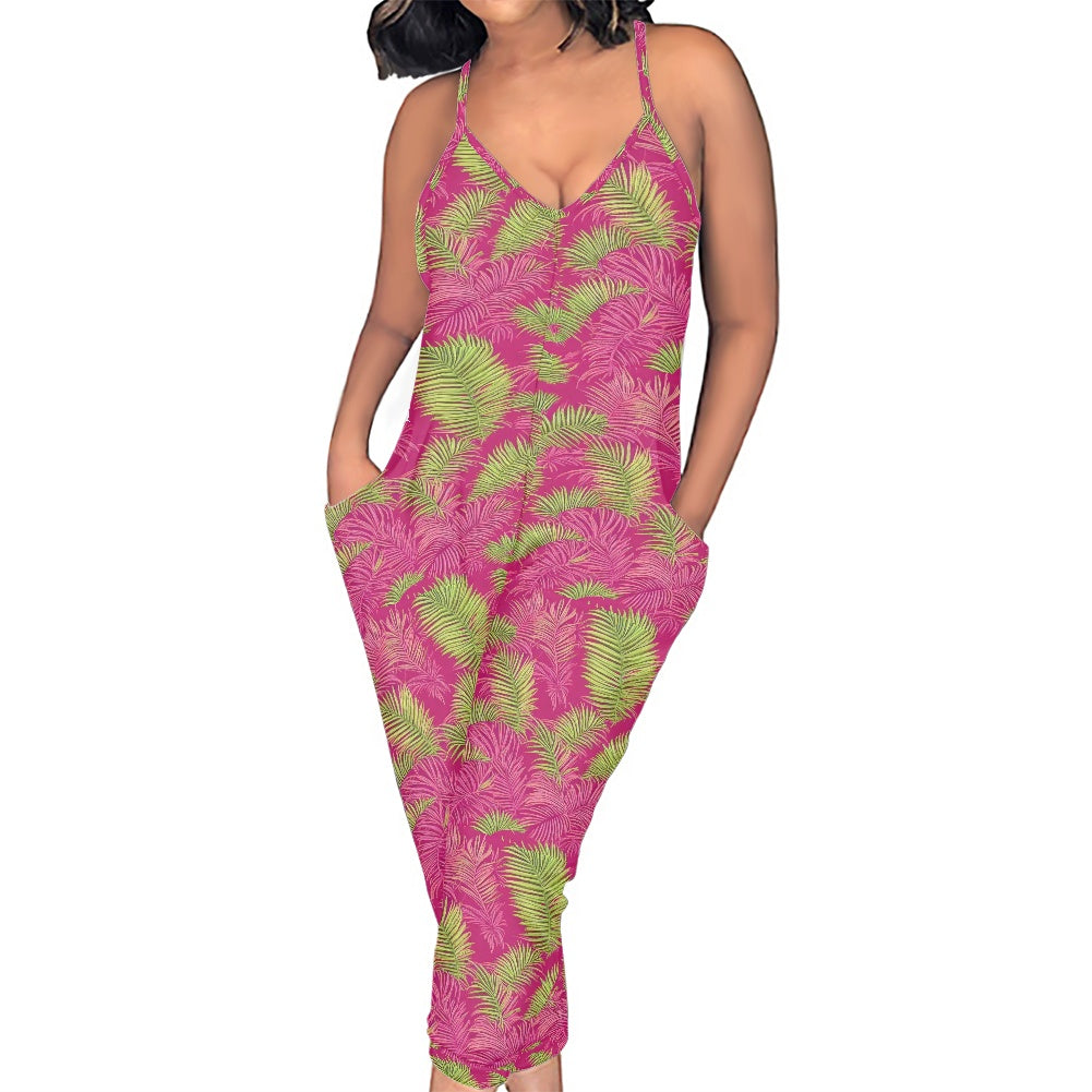 Sago Palms Rompers - Exclusive One-of-a-Kind Luxury Romper - Limited Edition, Ethically Made, and Stylishly Comfortable white