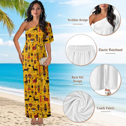 Elegant Off-Shoulder Two-Piece Dress for Women