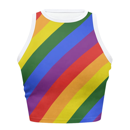 Rainbow Tight tank top (short) white