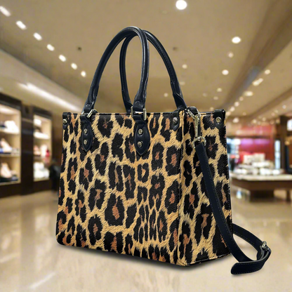 Leopard print Women's PU leather twill handbag