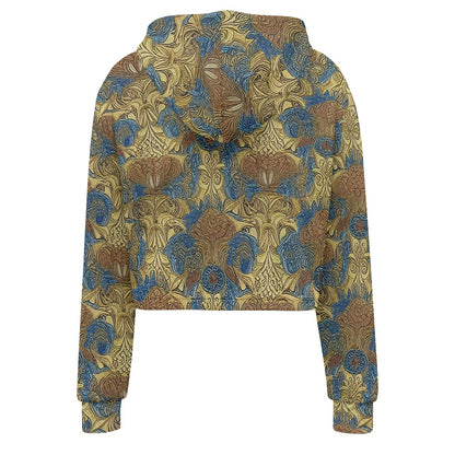 Women's midriff-baring sweatshirt - Abstract