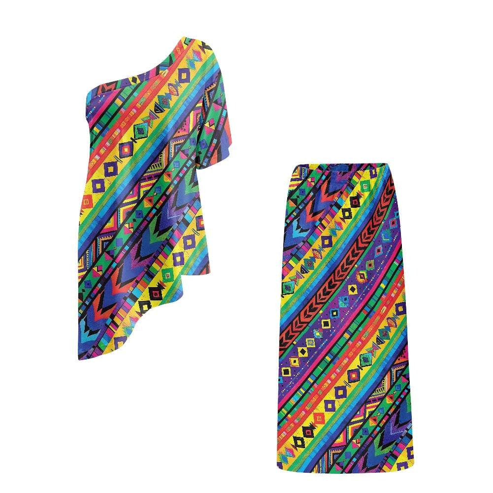 Elegant Off-Shoulder Two-Piece Dress for Women