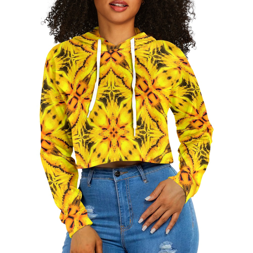 Women's midriff-baring sweatshirt - African