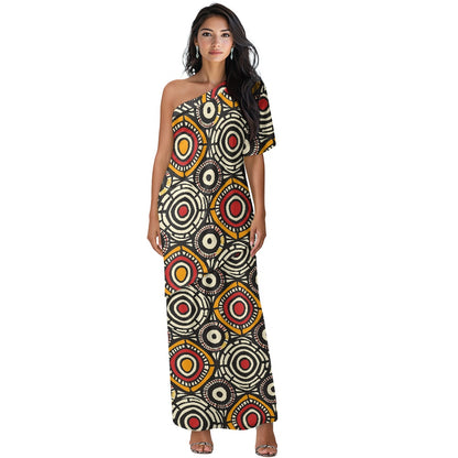 Elegant Off-Shoulder Two-Piece Dress for Women white