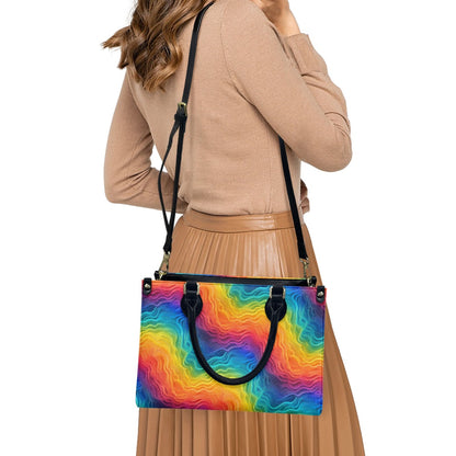 Women's PU leather twill handbag