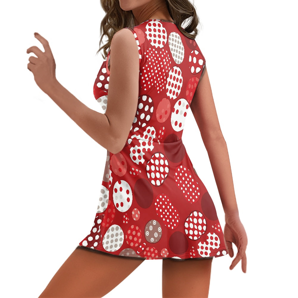 Red Polka Dot Cheerleaders dress