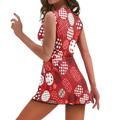 Red Polka Dot Cheerleaders dress
