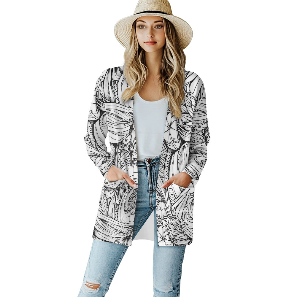 Long-sleeved cardigan jacket