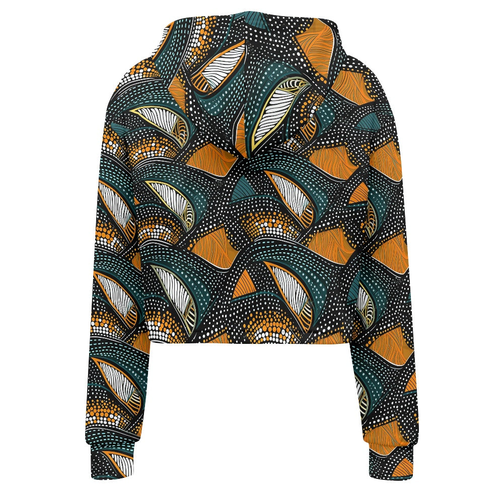 Women's midriff-baring sweatshirt - Ethnic