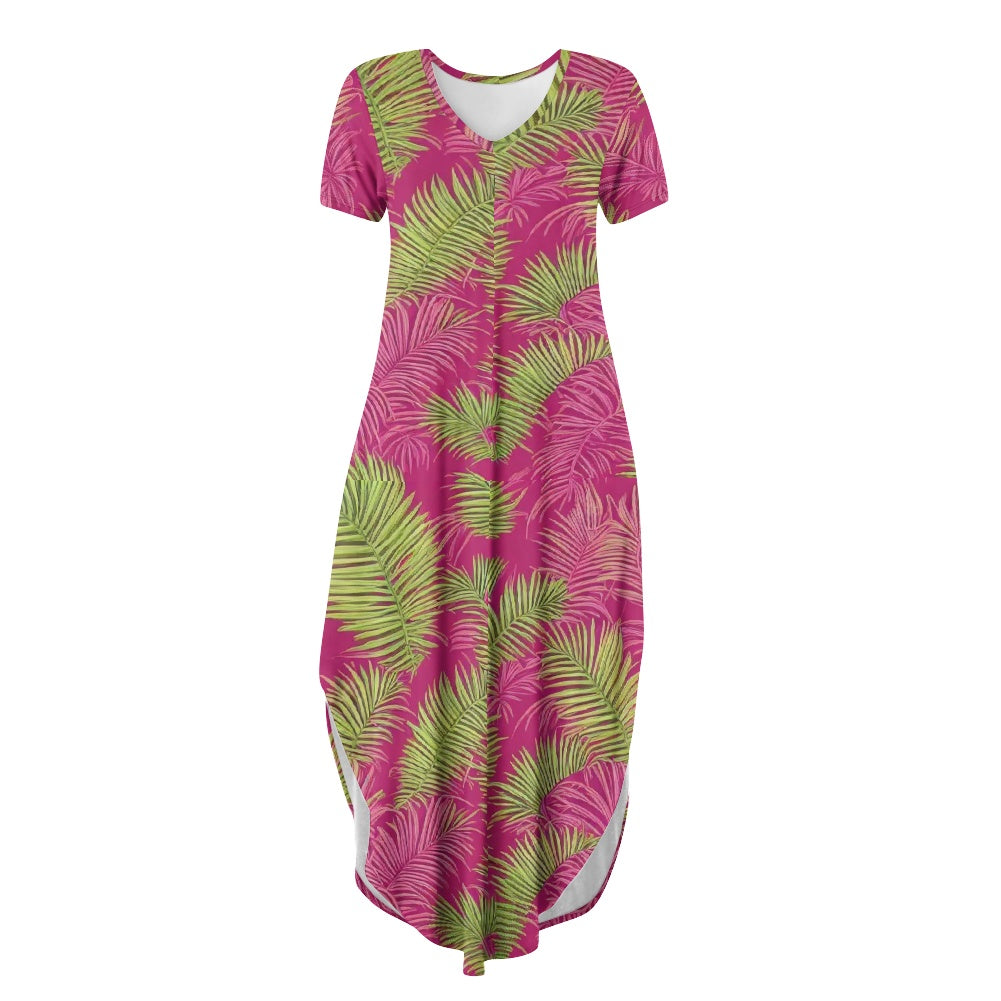 Women's short sleeve plus size dress