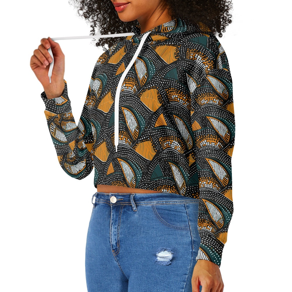 Women's midriff-baring sweatshirt - Ethnic