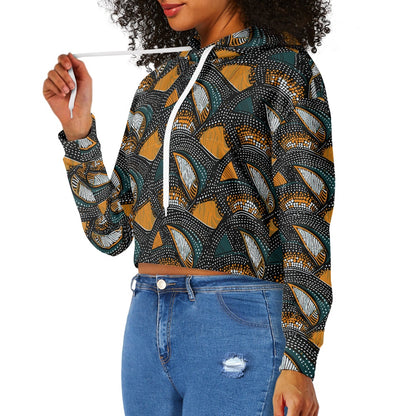 Women's midriff-baring sweatshirt - Ethnic