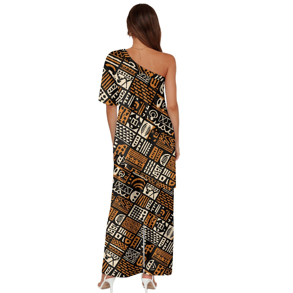 Elegant Off-Shoulder Two-Piece Dress for Women