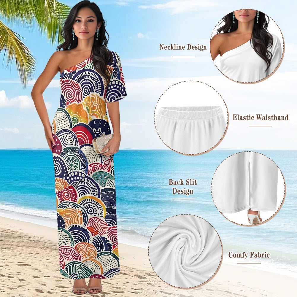 Elegant Off-Shoulder Two-Piece Dress for Women