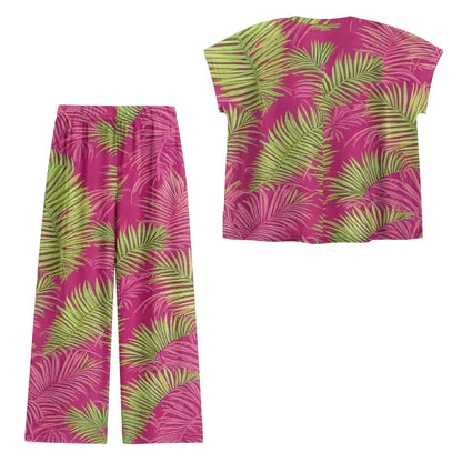 🌿 Tropical Drift Wide-Leg Lounge Set – Made for Comfort. Designed Just for You