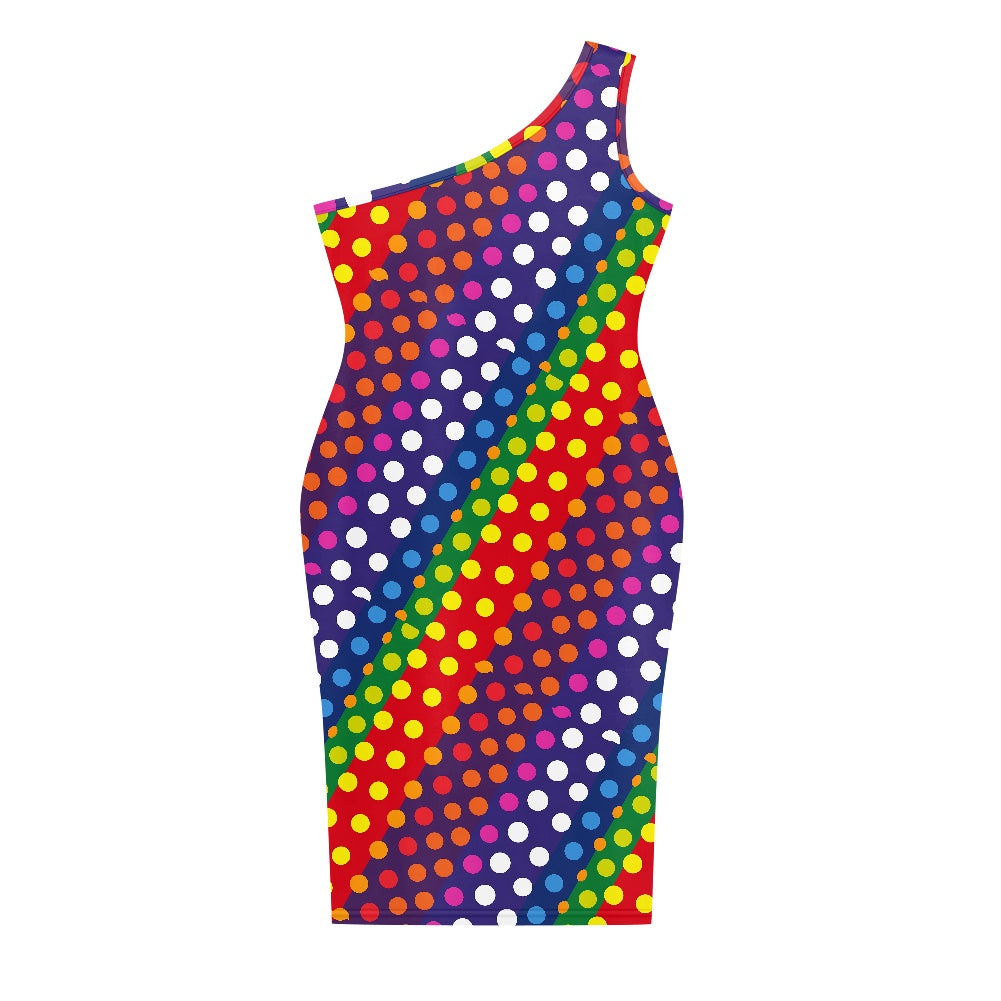 Women's one-shoulder slim dress