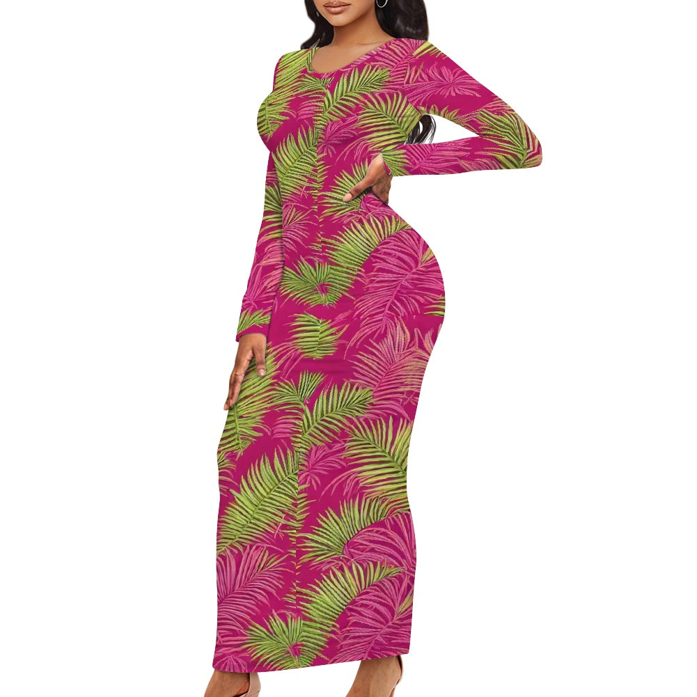 Women's long-sleeved dress (extended)