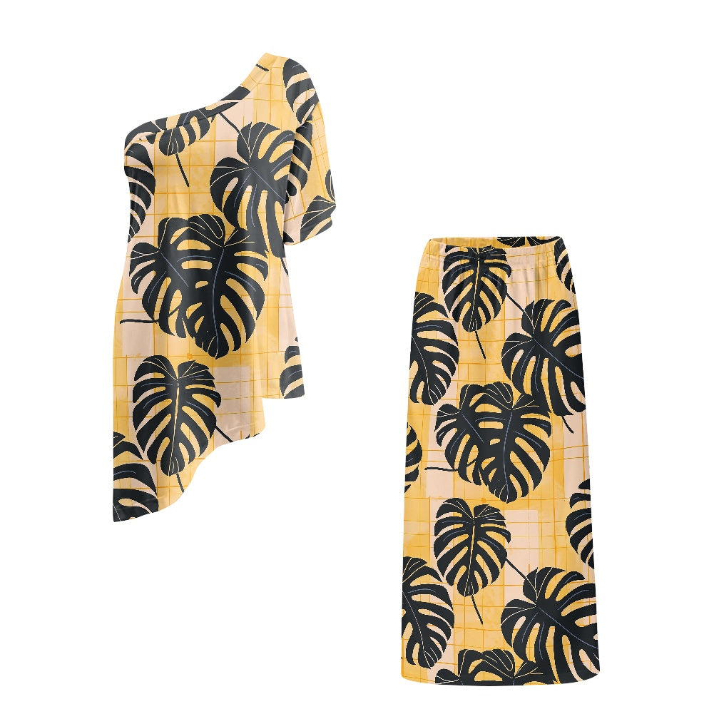 Elegant Off-Shoulder Two-Piece Dress for Women