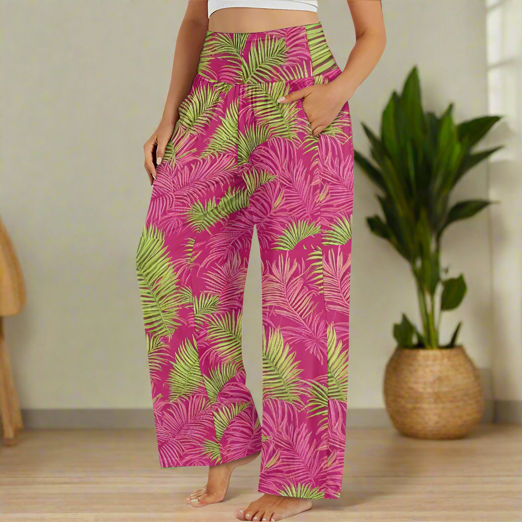 🌺Tropical Escape Wide Leg Pants – Style That Breathes, Comfort That Moves