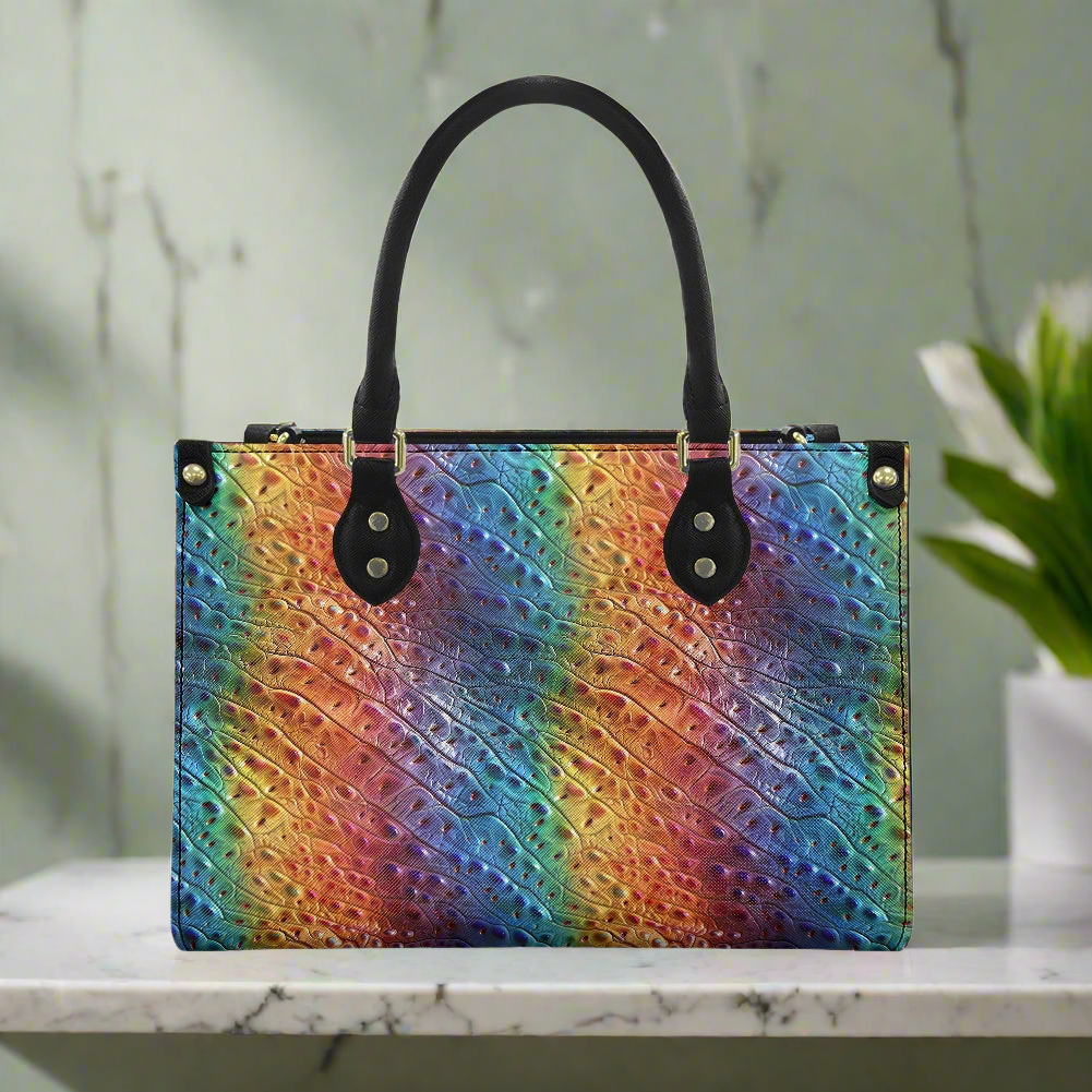 Ostrich Rainbow Pride Women's PU leather twill handbag