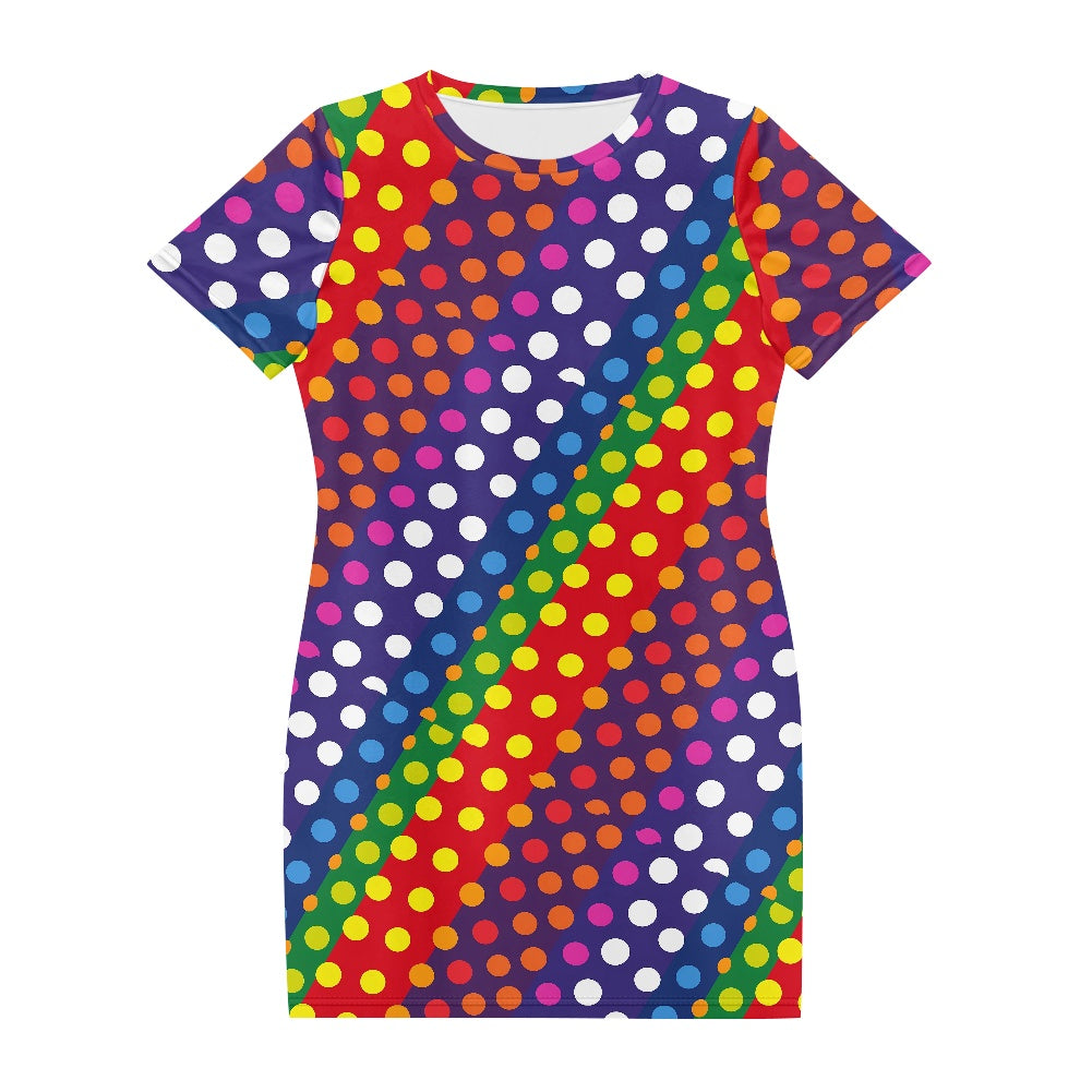 Women's Round Neck Short Sleeve Midi Skirt