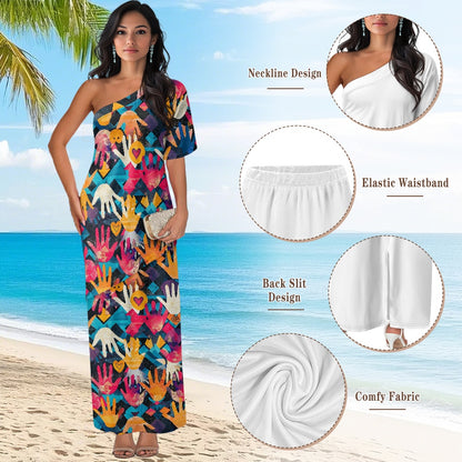 Elegant Off-Shoulder Two-Piece Dress for Women