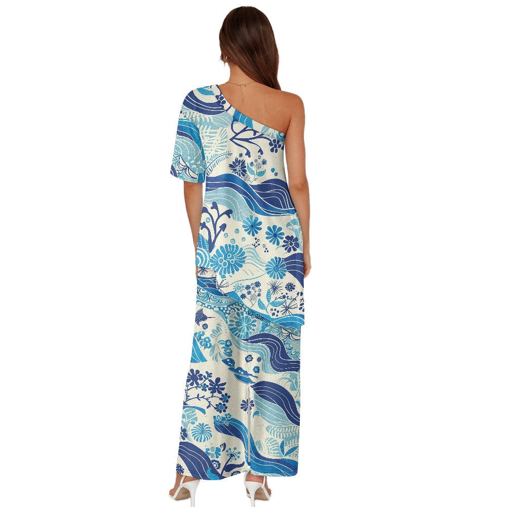 Elegant Off-Shoulder Two-Piece Dress for Women