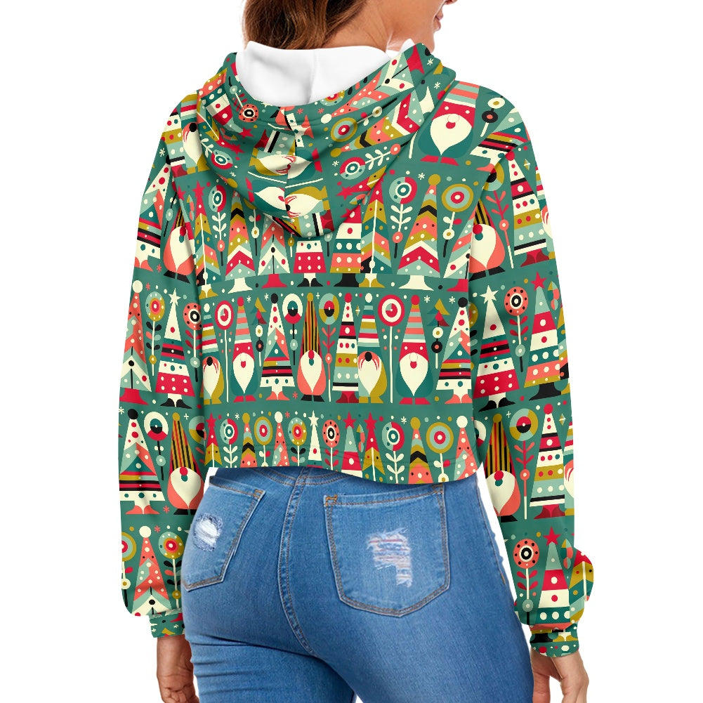 Women's midriff-baring sweatshirt - Xmas