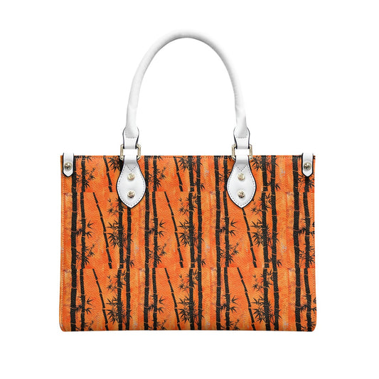 Women's PU leather twill handbag black