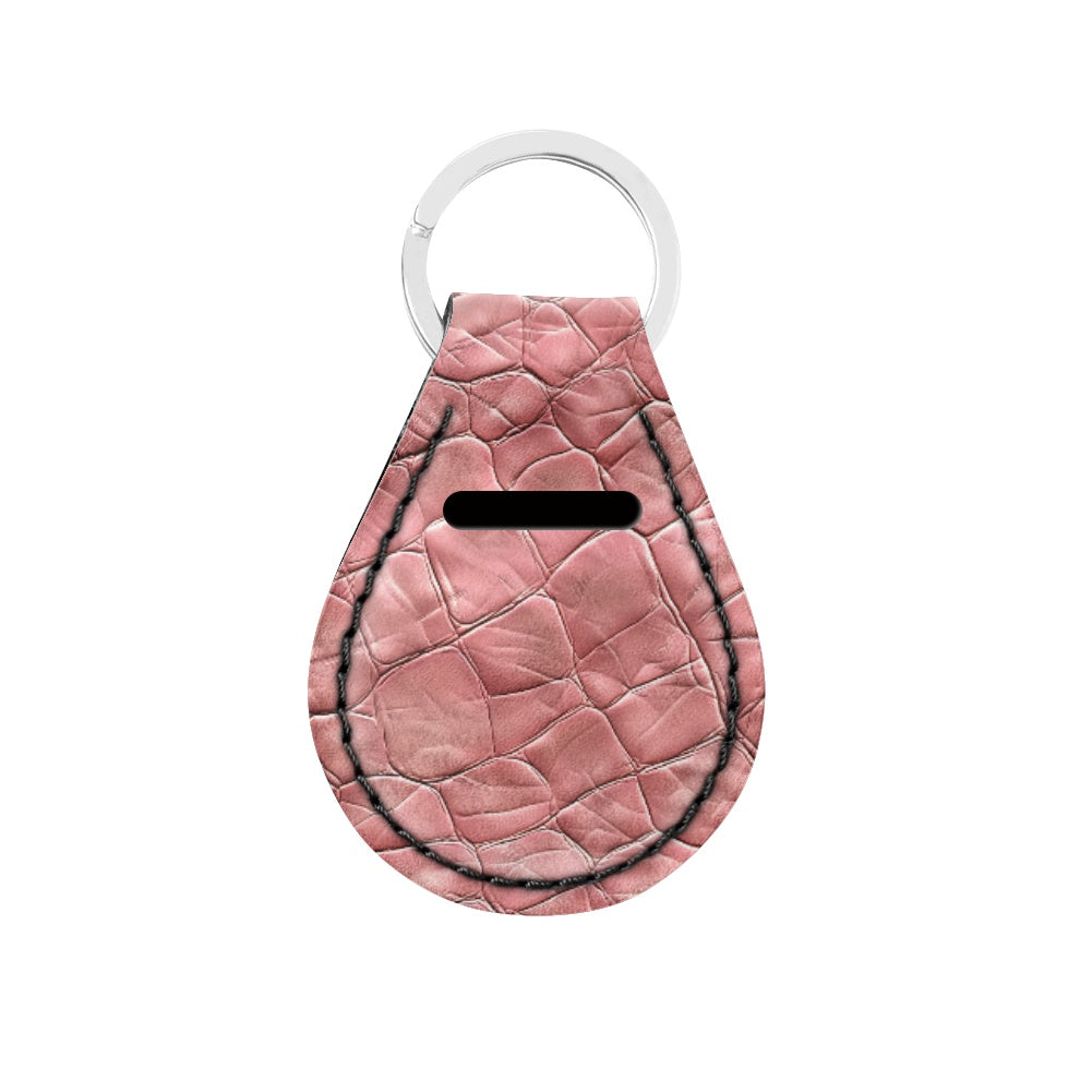 Pink Lamb Skin Pattern Handbag, Wallet and Keychain Bundle