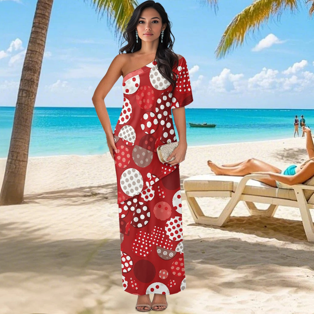 Elegant Off-Shoulder Two-Piece Dress for Women