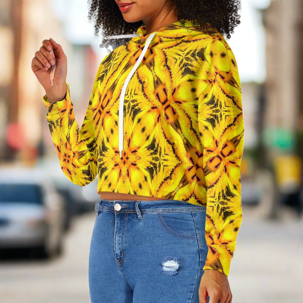 Women's midriff-baring sweatshirt - African