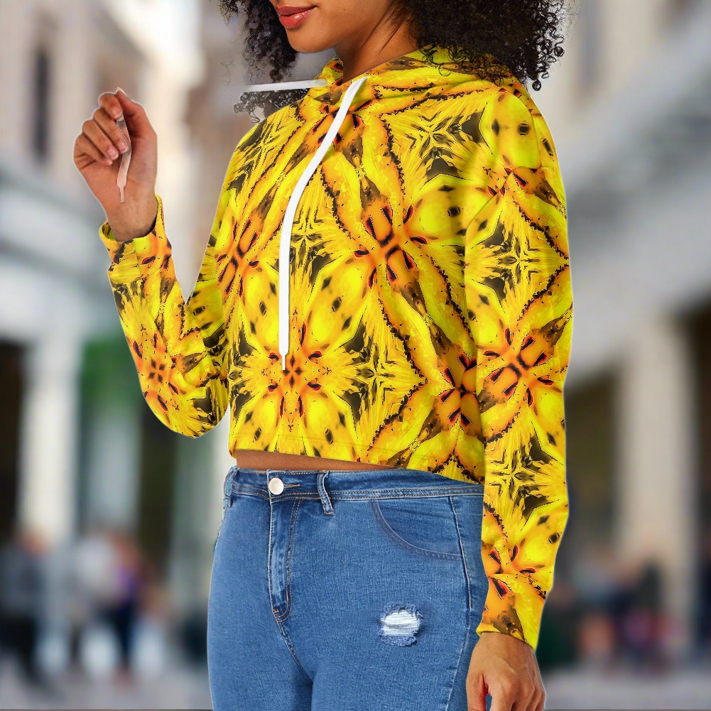 Women's midriff-baring sweatshirt - African