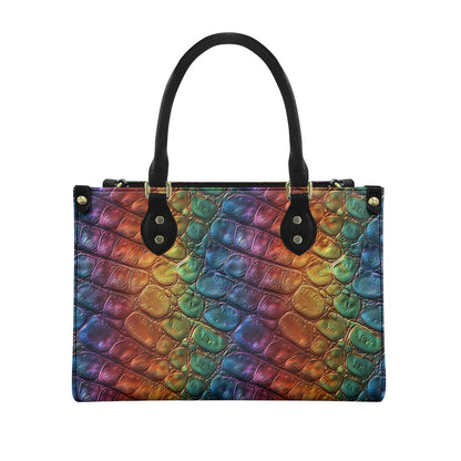 Alligator Rainbow Pride Women's PU leather twill handbag