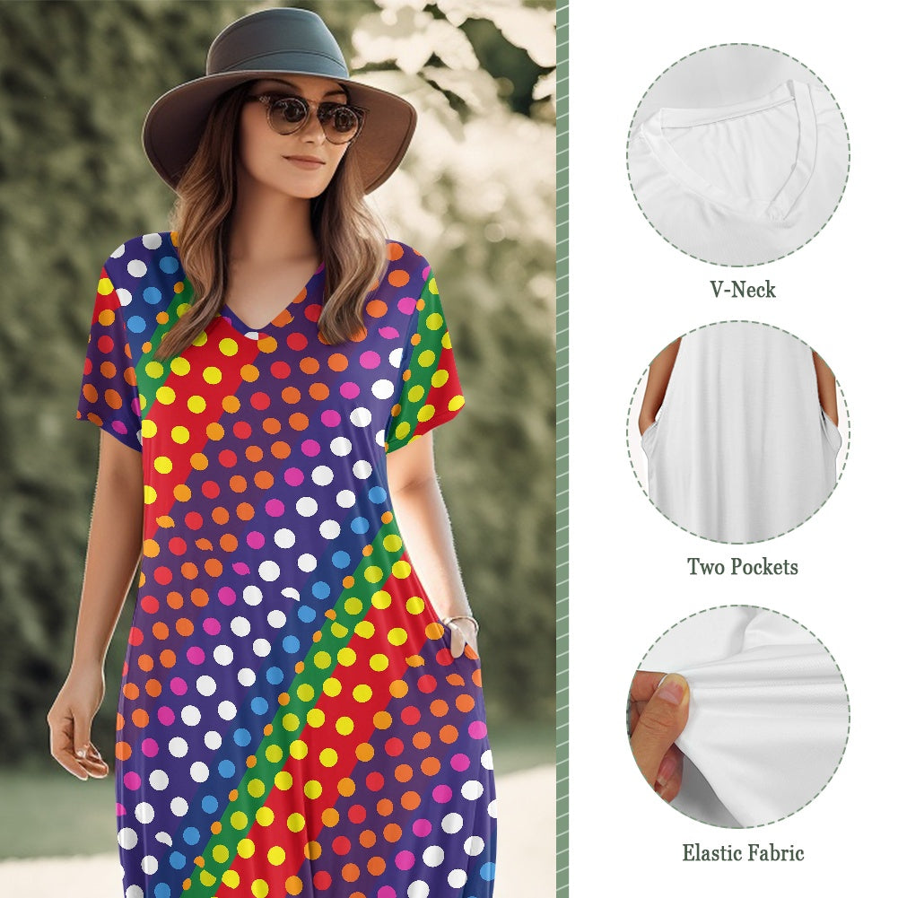 Women's Short Sleeve Plus Size Dress