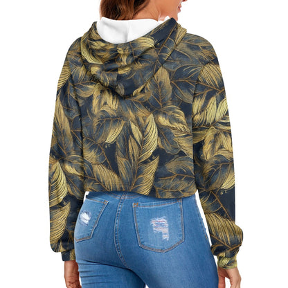 Women's midriff-baring sweatshirt - Tropical