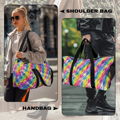 Geometric Chevrons Rainbow Lightweight luggage