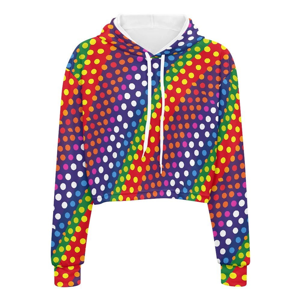Women's midriff-baring sweatshirt white