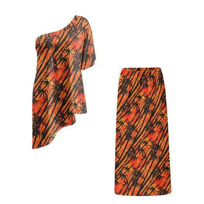 Elegant Off-Shoulder Two-Piece Dress for Women