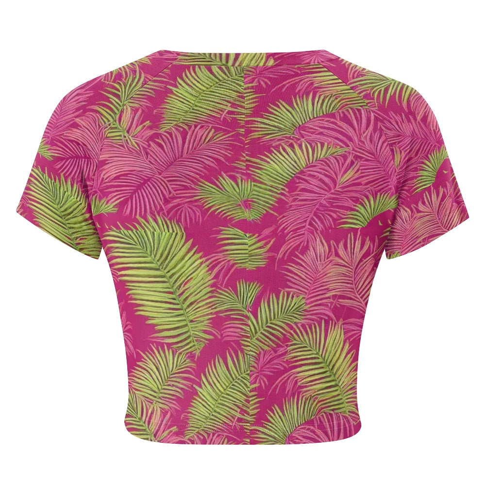 Tight cropped navel-baring T-shirt